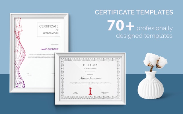 certificate templates for pages