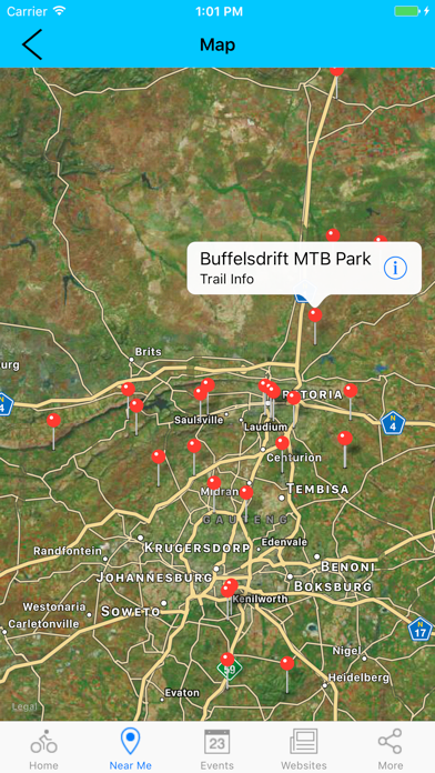 MTB Trails SA app screenshot