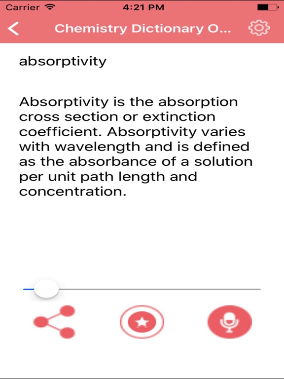 Chemistry Dictionary - Concepts Terms iPad screenshot