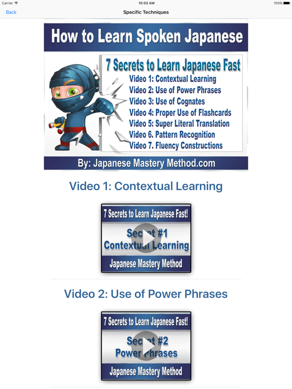 2 Hour Katakana iPad screenshot 5 - Education app