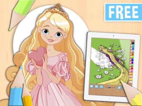 Screenshot #4 pour Peinture Rapunzel - princesses coloration jeu