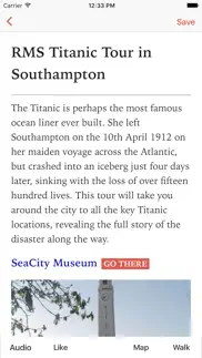 titanic tour, southampton, l iphone screenshot 1