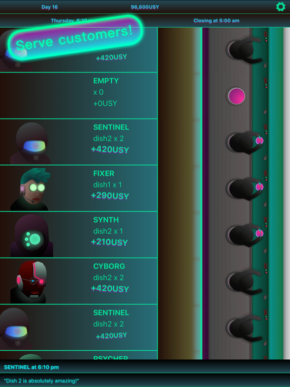 Screenshot #5 pour Ramen Shop 2083: Cyberpunk Restaurant Management