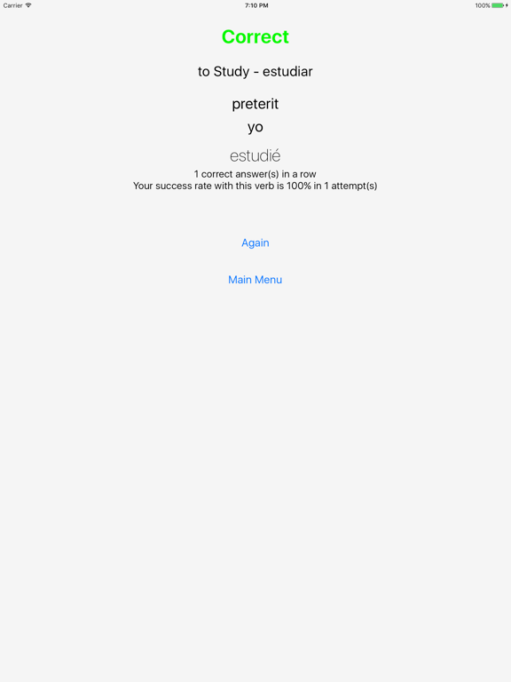 Screenshot #6 pour Estudiar Verbs