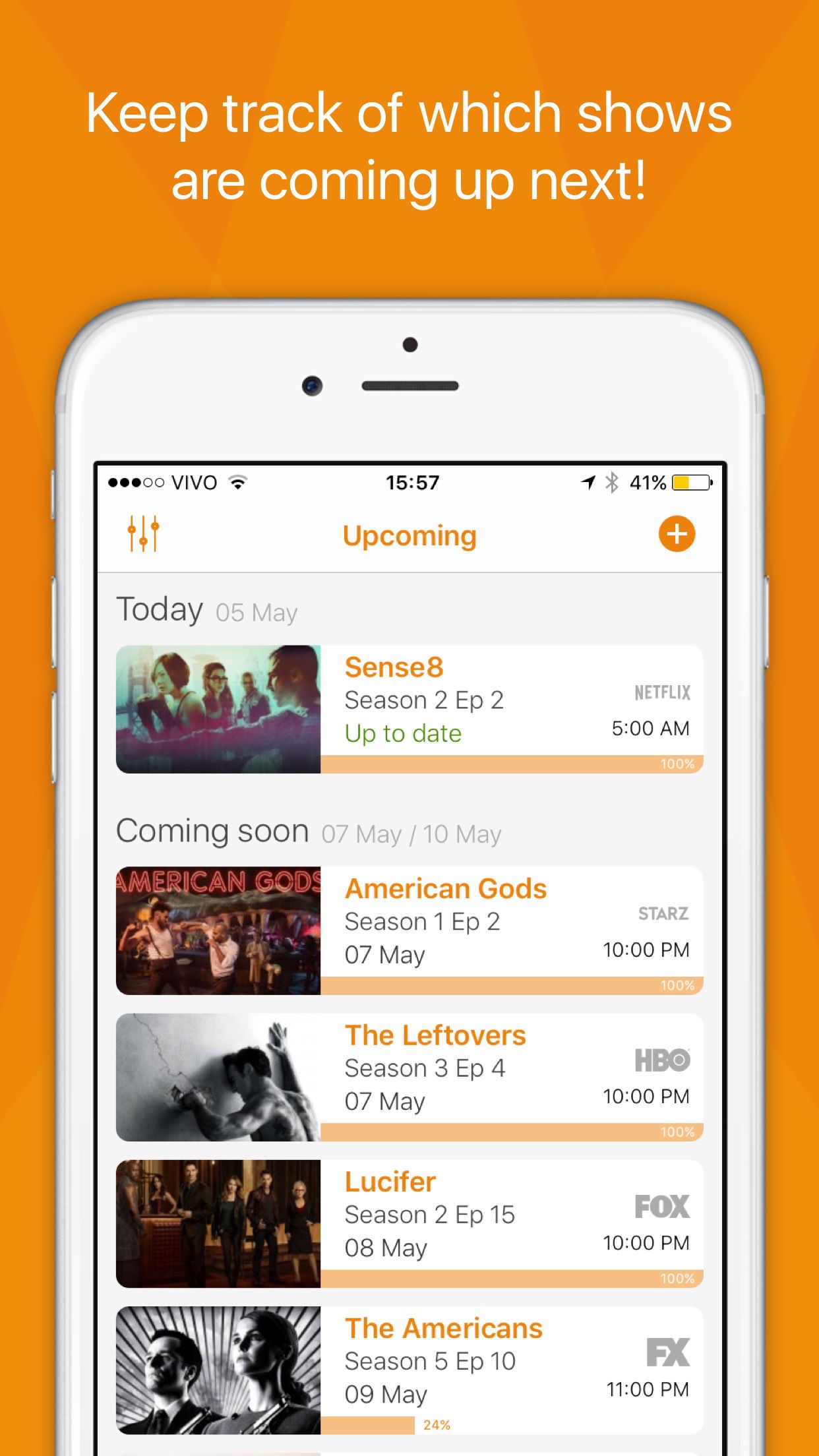 Screenshot do app Showrunner - The smart way to track TV Shows