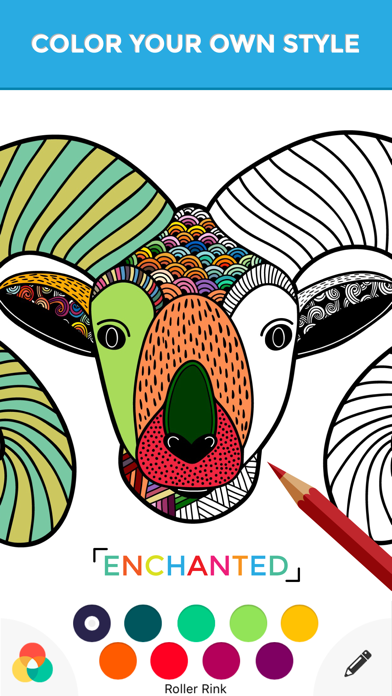 Screenshot #1 pour Enchanted Coloriage Adulte Mandala Showroom