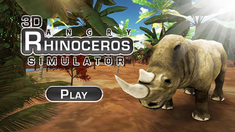 3D Angry Rhinoceros Simulator - Wild Animal Game - 1.0 - (iOS)