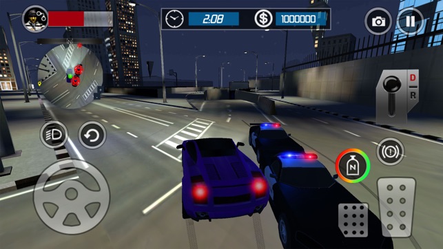 警车逃脱3D：夜间模式赛车追逐游戏(圖4)-速報App