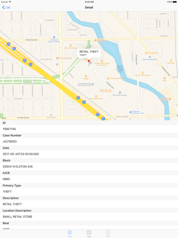 Chicago Crimes - Reported Incidents Of Chica Crime iPad screenshot 5 - Travel app
