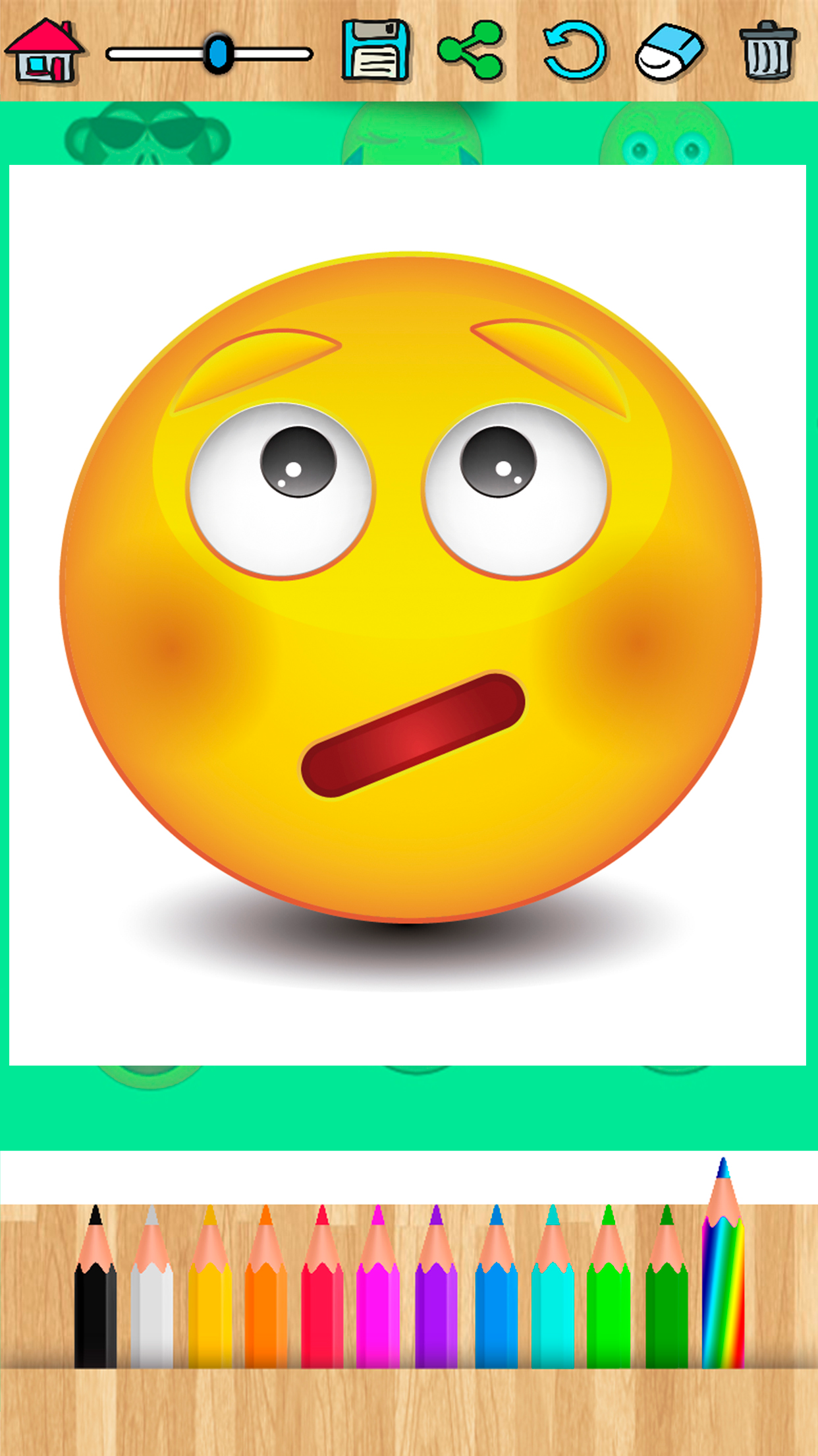 Emojis coloring book - Paint funny emoticons