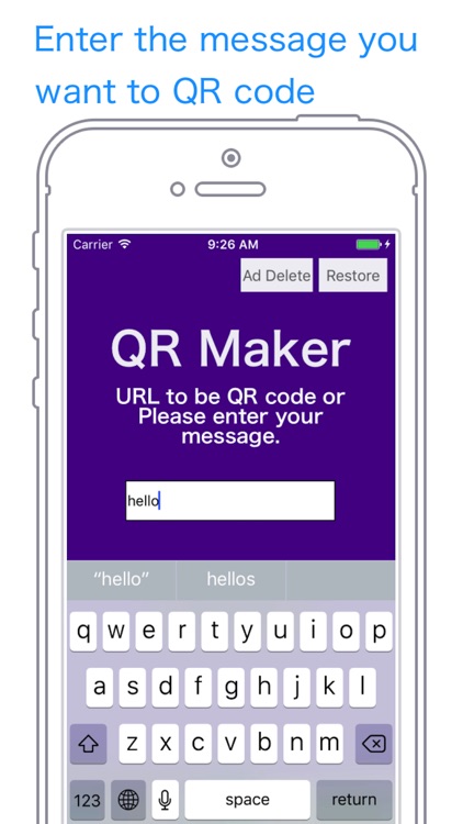 QR Maker - URL / secret message is QR coded