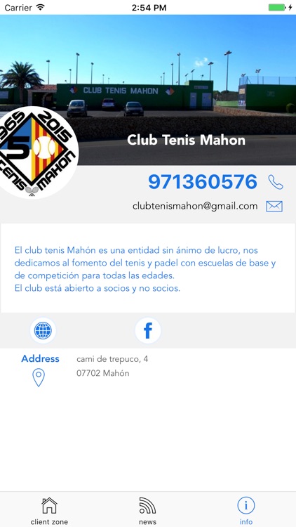 CLUB TENIS MAHON