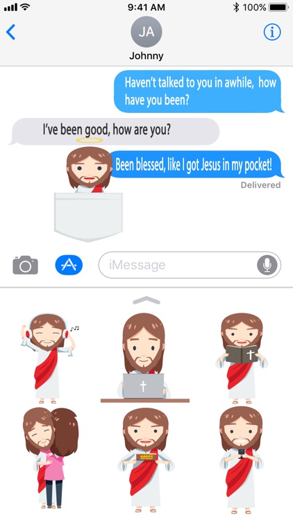 Pocket Jesus Sticker and Emojis