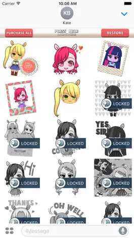 Game screenshot Pony Girls Emoticons Stickers for iMessage hack