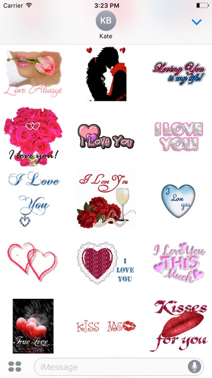 Animated Love & Kiss Stickers