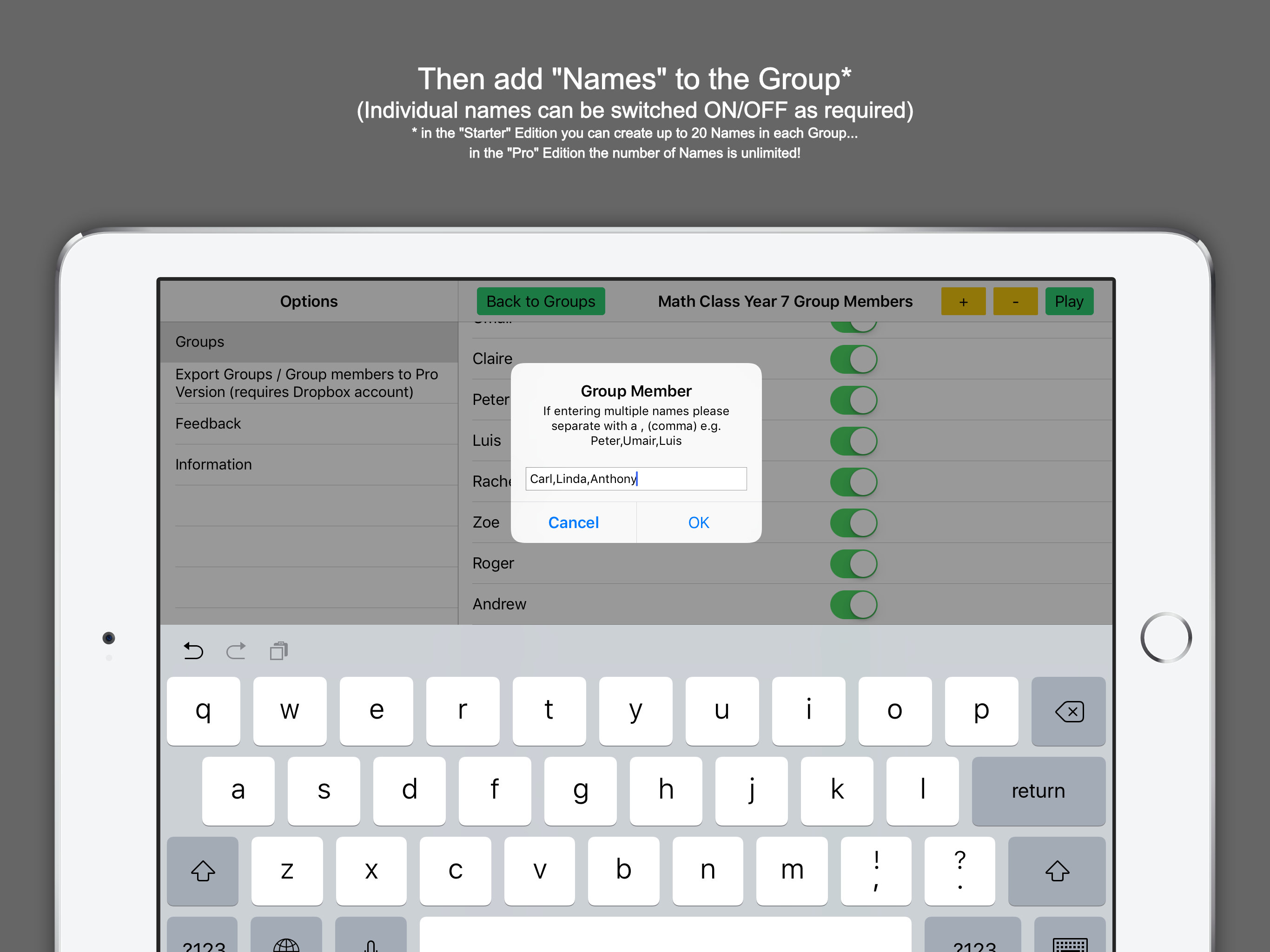 Random Name  Selector Starter