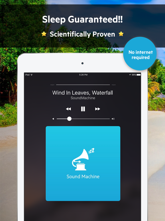 Sound Machine for Deep Sleep iPad screenshot 1 - Lifestyle app