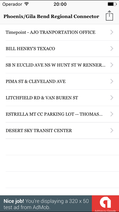 Screenshot #1 pour Phoenix Light Rail Timetable