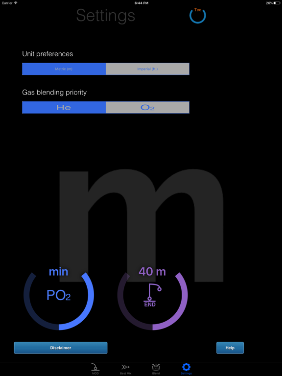 TrimixCalc screenshot 4