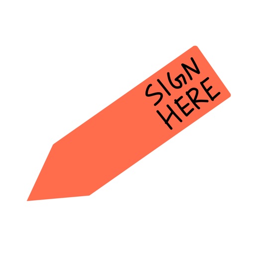 Sign Here sticker, Signature stickers for iMessage icon