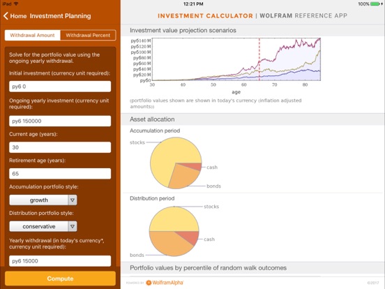 Screenshot #6 pour Wolfram Investment Calculator Reference App