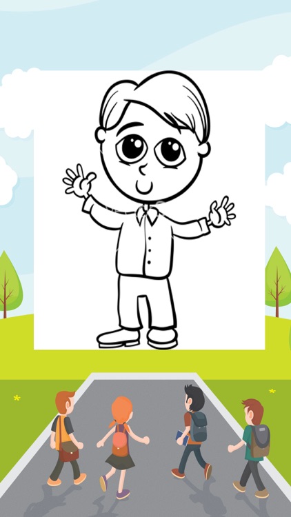 Coloring Book for Kid Game Little Cute Boy Edition