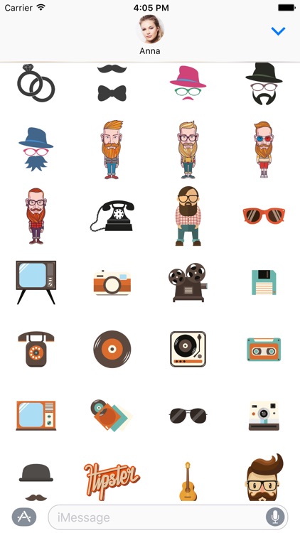 Hipster Sticker Pack for iMessage