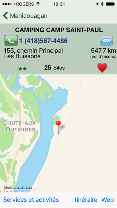Screenshot #3 pour Campings du Québec