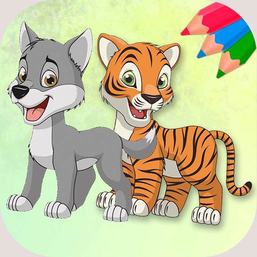 Animals coloring book – coloring pages icon