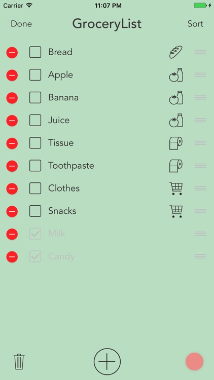Grocery List - A Simple Grocery List