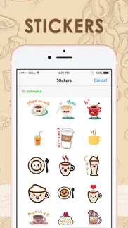 coffee stickers for imessage by chatstick iphone screenshot 1