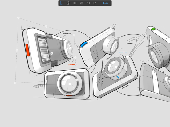 Screenshots of Autodesk SketchBook for iPad