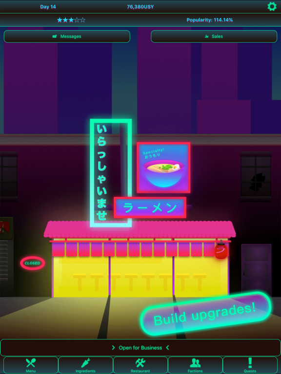 Screenshot #6 pour Ramen Shop 2083: Cyberpunk Restaurant Management