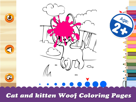 Screenshot #4 pour Cat and kitten Woof Coloring Pages