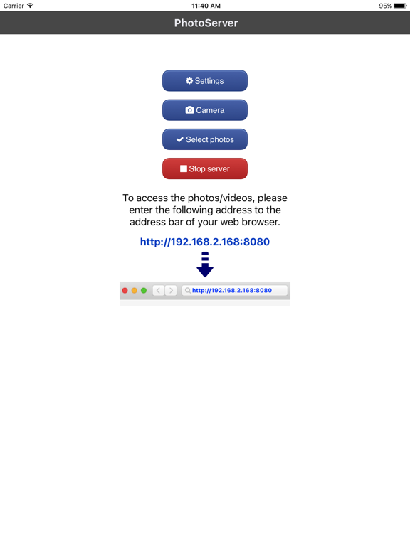 Screenshot #4 pour PhotoServer- WiFi photo share