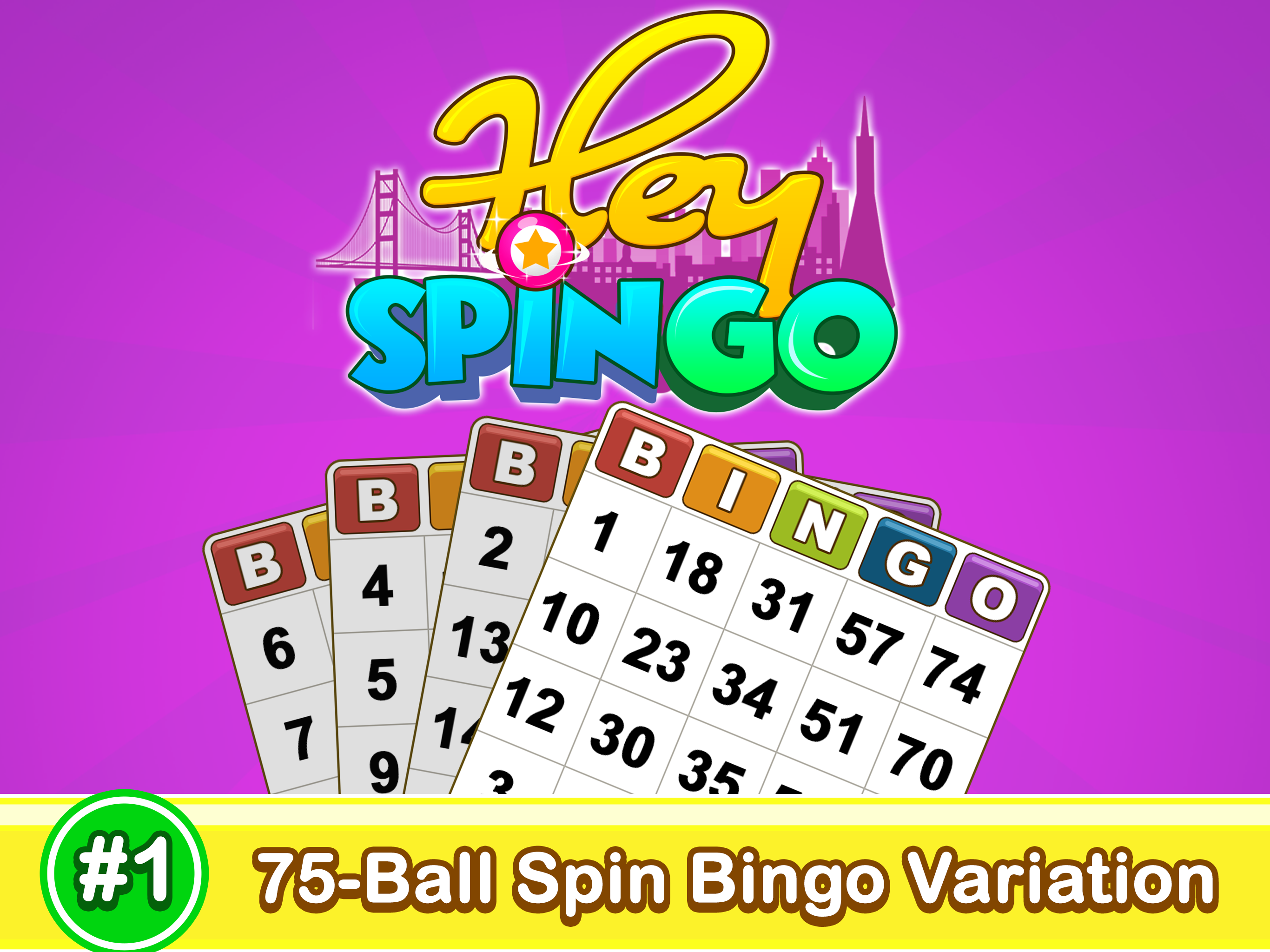 Hey SpinGo™: 75 Ball Spin Bingo Game