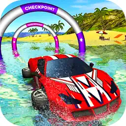 Floating Water Car Driving - Beach Surfing Racing app icon