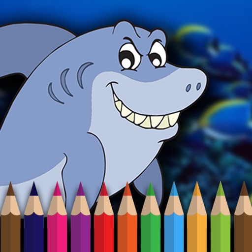 Ocean Coloring E-Book-Paint Aquatic Animals Pages Icon