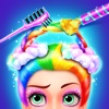Rainbow Hair Salon! Girl Kids Dressup Makeup Games