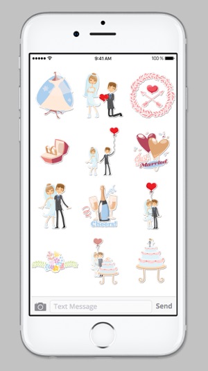 Bride and Groom Wedding Sticker Pack(圖4)-速報App