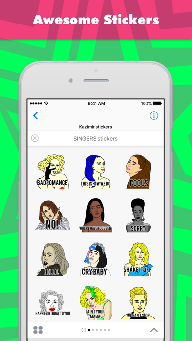 SINGERS stickers stickers by Kazimir stickers Screenshot 1 - AppWisp.com SINGERS stickers stickers by Kazimir stickers Screenshot 1 - AppWisp.com