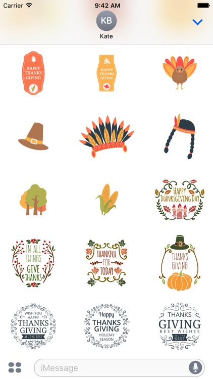 Thanksgiving Day - Stickers for iMessage screenshot-3