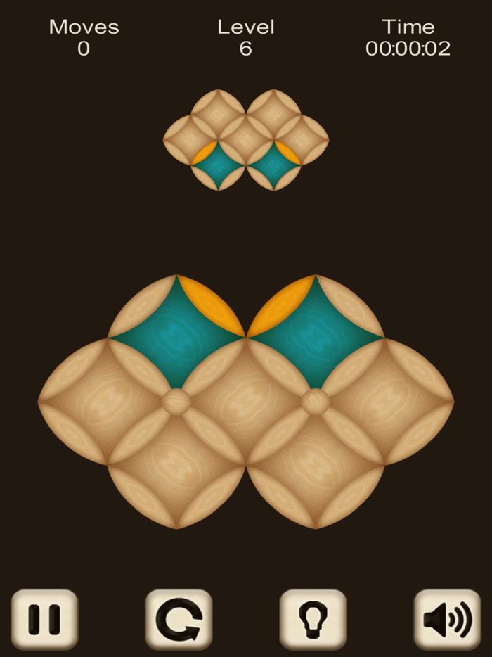 Hard Wood Puzzle. Square