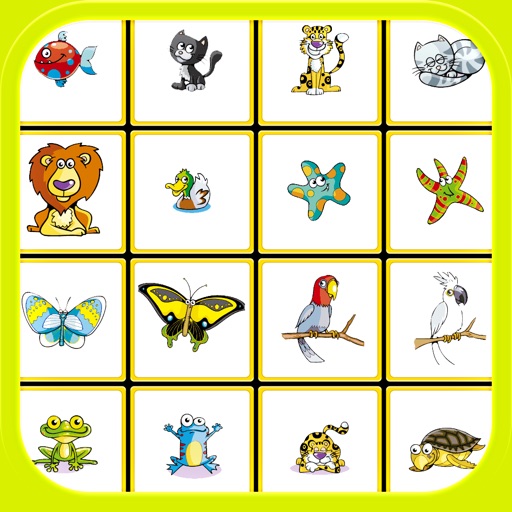 Cartoon Animal Memory Game iOS App