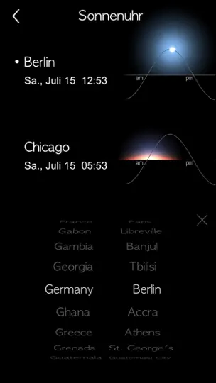 Screenshot von World Clock - Zeitzonen Rad auf dem iPhone 3