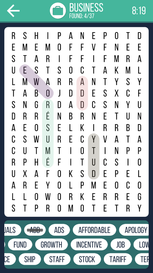 #5. Word Search - Four Languages (iOS) 由: 爱金 温