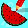 Learn Fruit Coloring Cartoon Book Games