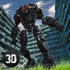 巨大なロボット鋼鉄の格闘3D