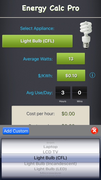 Energy Calc Pro - Appliance Energy Cost Calculator