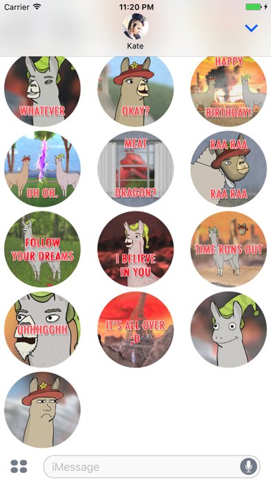 Screenshot #3 pour Llamas with Hats Stickers
